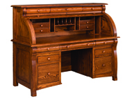 65" Castlebury Rolltop Desk