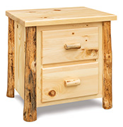 Fireside Rustic Econo Line 2 Drawer Night Stand