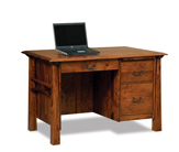 Artesa 3 Drawer Desk with Unfinished Backside