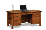 Artesa 5 Drawer Desk with Unfinished Backside