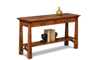 Artesa Open Sofa Table with Drawer and Shelf