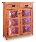Mission 43" Pie Safe with  Drawer & Metal Inserts Door