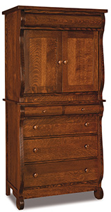 Old Classic Sleigh 2 Drawer 2 Door Armoire - 2 Piece
