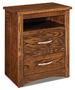 Denver 2 Drawer Nightstand with Opening