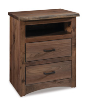 Live Wood  3 Drawer Night Stand with Opening