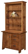 Freemont Mission 3 Drawer 1 Door Credenza with Hutch