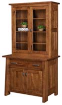 Freemont Mission 1 Drawer 2 Door Credenza with Hutch