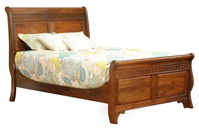 Eminence Sleigh Bed with Tall Footboard