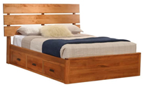 Galaxy Slat Bed with Drawer Units To The Floor