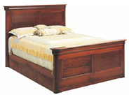 Louis Phillipe Panel Bed with Drawer Units To The Floor