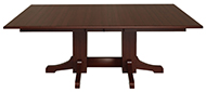 HT Mission Double Pedestal Dining Table