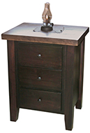 Plank Contemporary 3 Drawer Night Stand