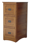 Deluxe 3 Drawer File Cabinet Mission Style