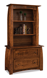 Boulder Creek 2 Drawer Lateral File Cabinet with Bookcase