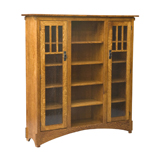 60" Mission Display Bookcase with Doors