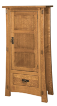 Modesto 1 Door 1 Drawer Storage Cabinet with Inset Panels