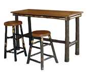Hickory Rectangle Top Pub Table