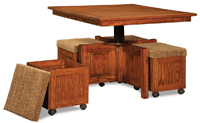 5 pc. Square Table Bench Set