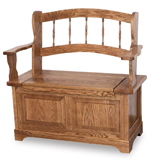 Country Spindle Storage Bench