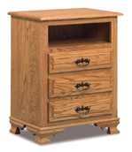 Hoosier Heritage 3 Drawer Night Stand with Opening