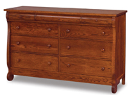 Old Classic Sleigh 65" 9 Drawer Mule Dresser