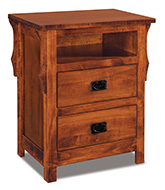 Stick Mission 2 Drawer Night Stand with Opening