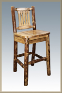 Glacier Country Bar Stool with Back